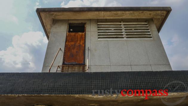 The lift shaft that became a landing pad in April 1975 - Saigon