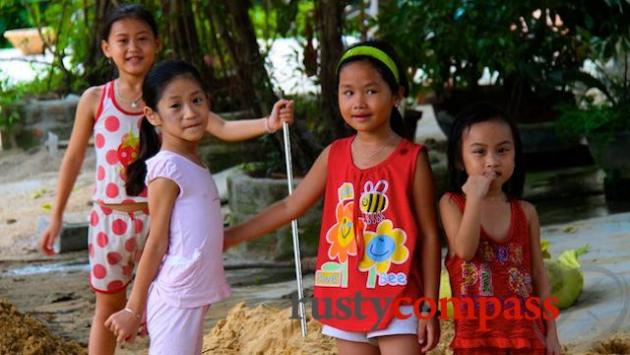 Kids at Quy Hoa village.