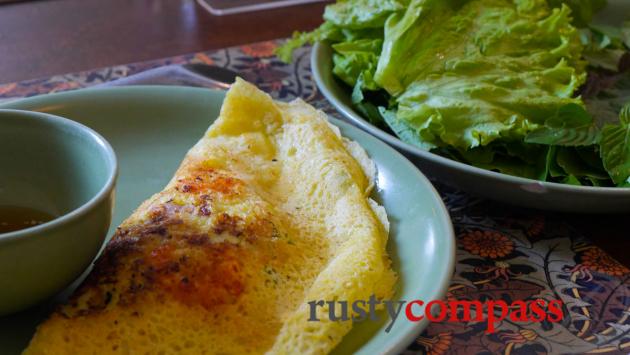 Banh Xeo - Vietnamese pancake in production at Saigon Cooking Class