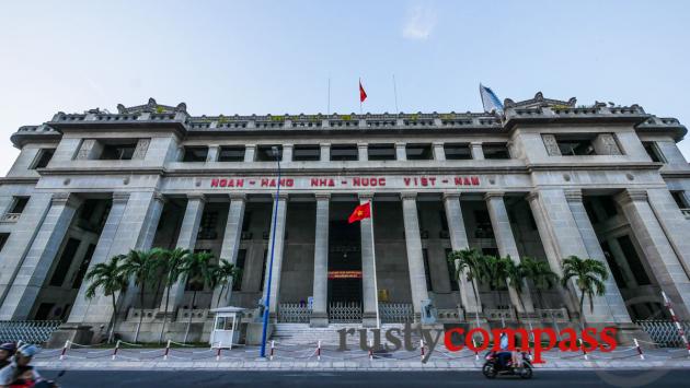 Former Banque de l'Indochine, now the State Bank of Vietnam - Saigon waterfront.