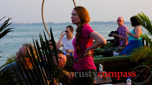 Sunset cruising on the Mekong, Phnom Penh