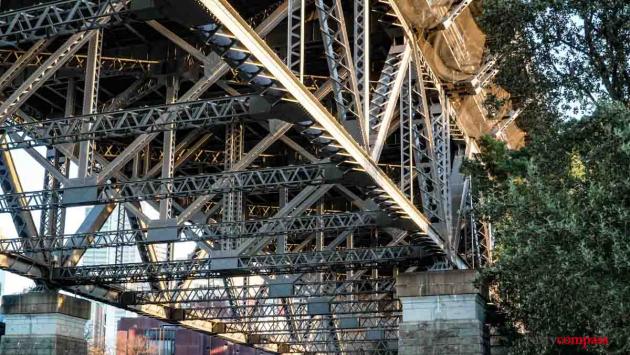 Sydney Harbour Bridge's structure from below