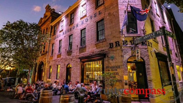 Grab a bite at an historic pub. The Rocks