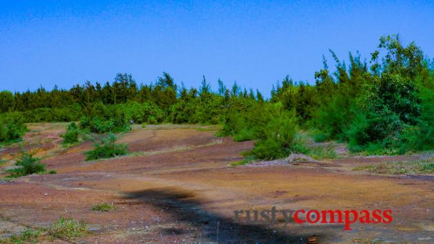 The old US helicopter landing zone, Tam Hai Island