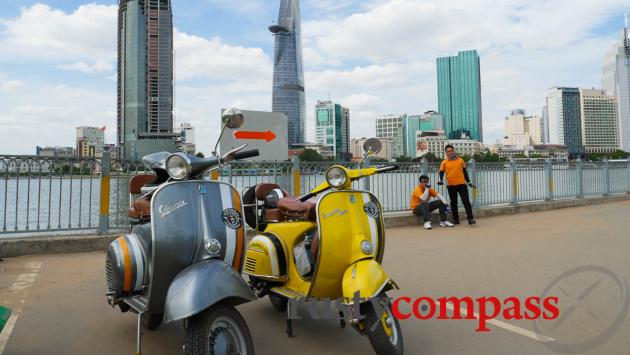 Touring Saigon from the back of a  motorbike is popular.