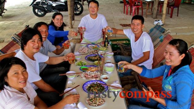 Seafood stall, Thuan An Beach