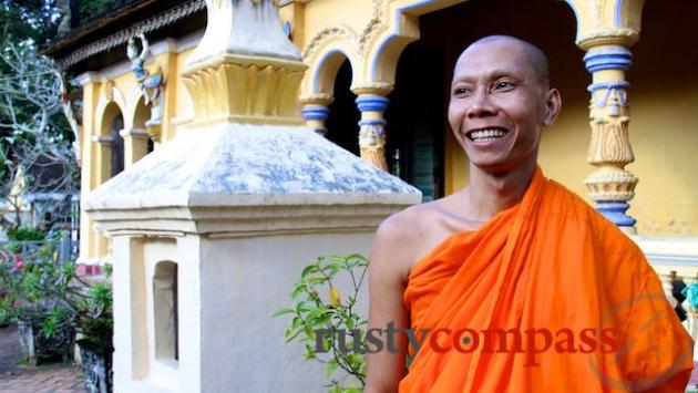 A monk at Ang Pagoda, Tra Vinh