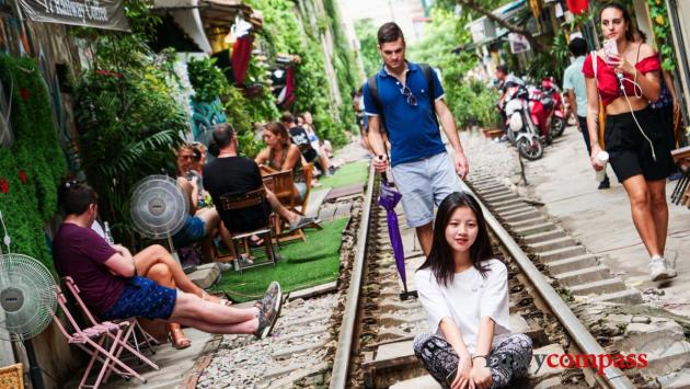 Train St Hanoi - near Kham Thien St