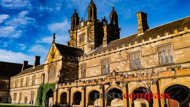 The historic Main Quad at the University of Sydney