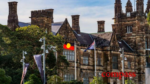 The historic Main Quad at the University of Sydney