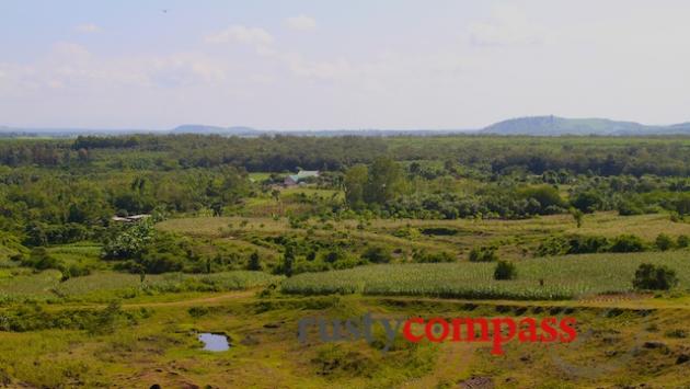 The view across the old base from Nui Dat hill.