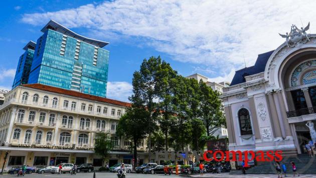 Historic heart of Saigon - Continental Hotel and Opera House.