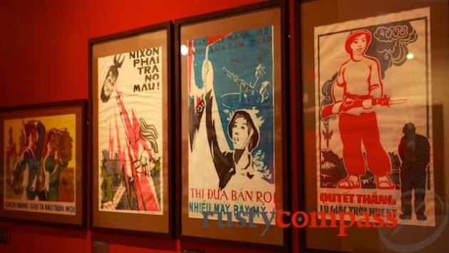 Propaganda posters praise the bravery of women fighters