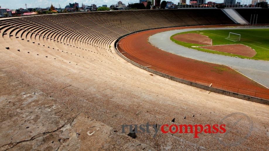 Vann Mollyvann's stadium complex. These buildings give a sense of...