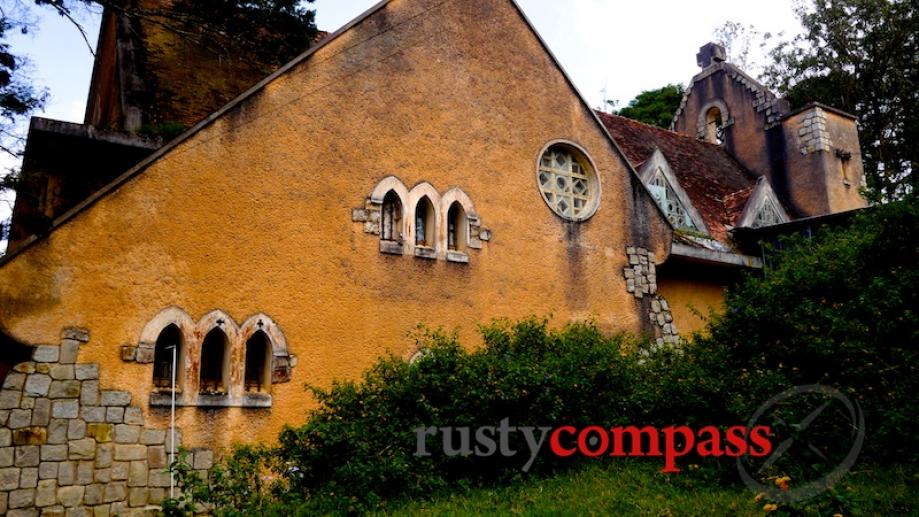 Had never seen this dilapidated church complex before, overlooking the...