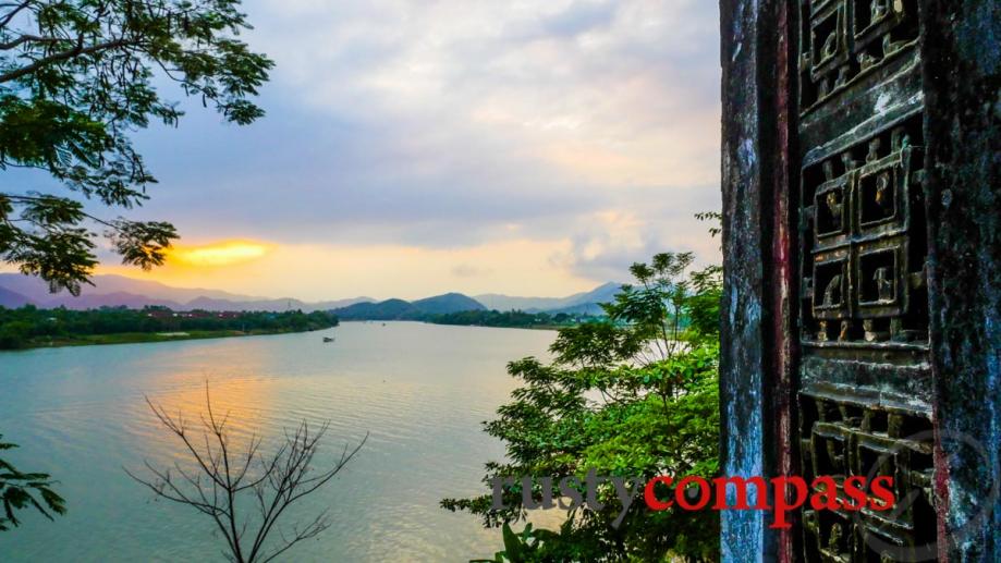 Hue’s beautiful Perfume River from Thien Mu Pagoda.