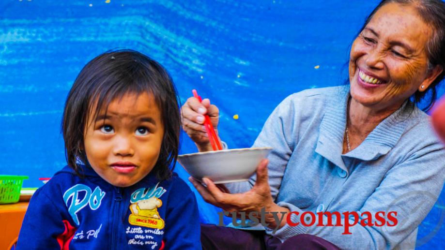 Grandma and granddaughter. Mui Ne.