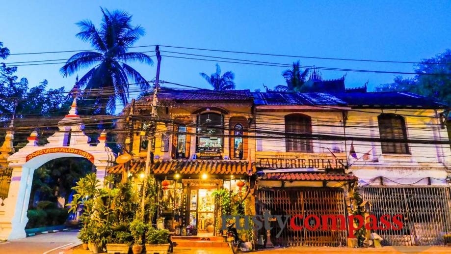 Downtown Vientiane old shophouses, Laos