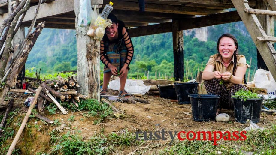 Hmong family, Vang Vieng, Laos