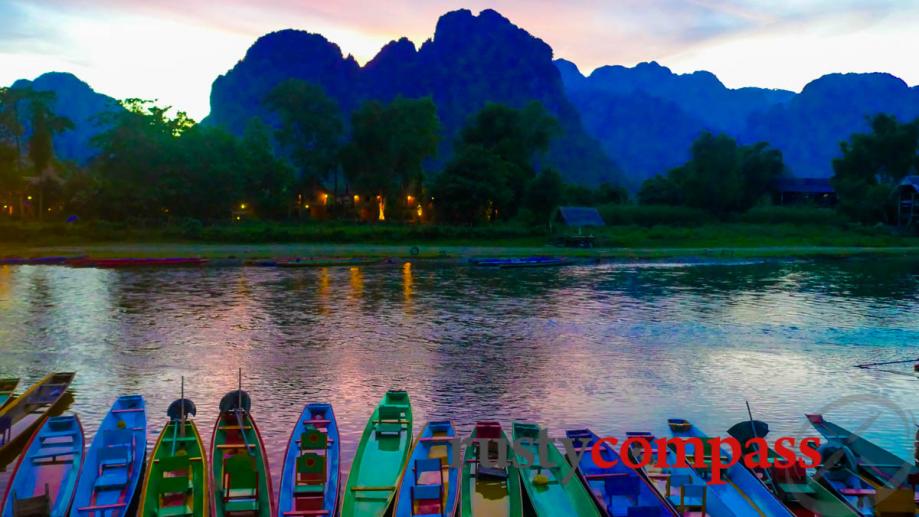 The river at Vang Vieng