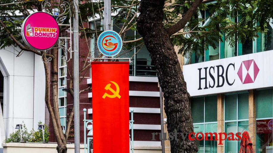 The hammer and sickle in the unlikely company of HSBC...