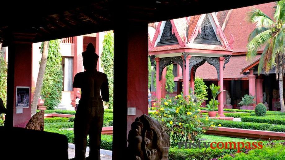 The museum features four open air pavilions and a garden...