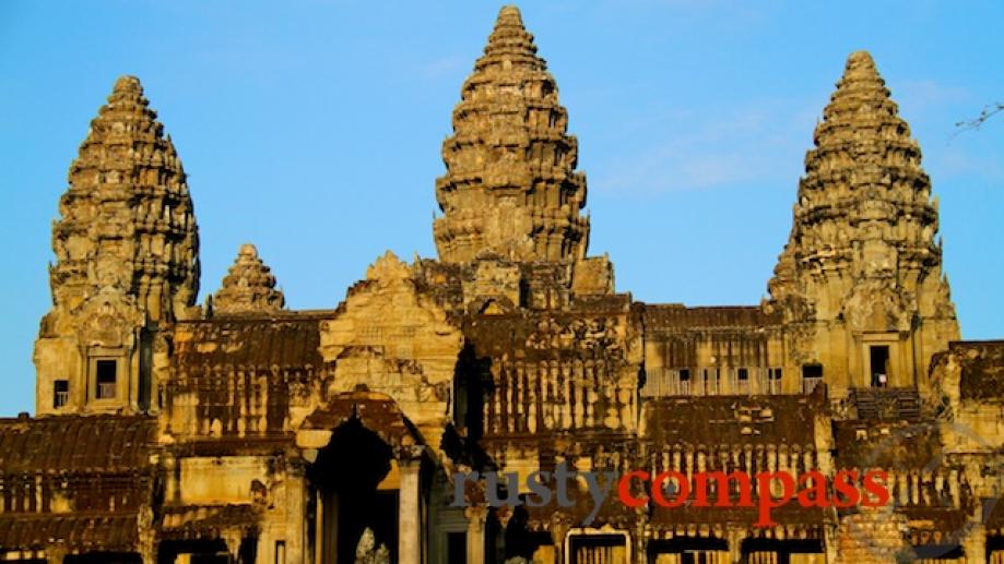 Viewing the Angkor sunrise from the eastern side where there...