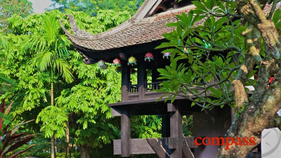 The One Pillar Pagoda, the oldest monument in Ba Dinh Square...