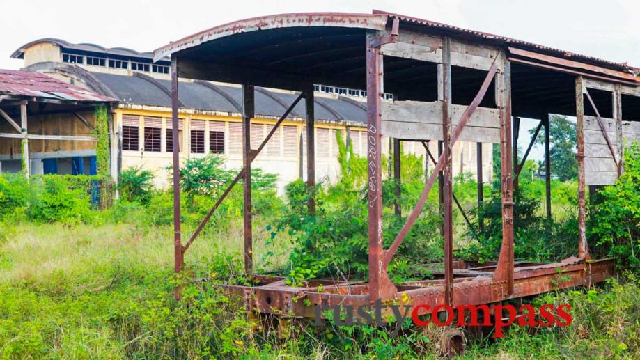 Battambang's ruined railway yards.