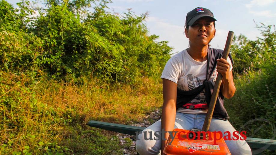 Our bamboo train driver.