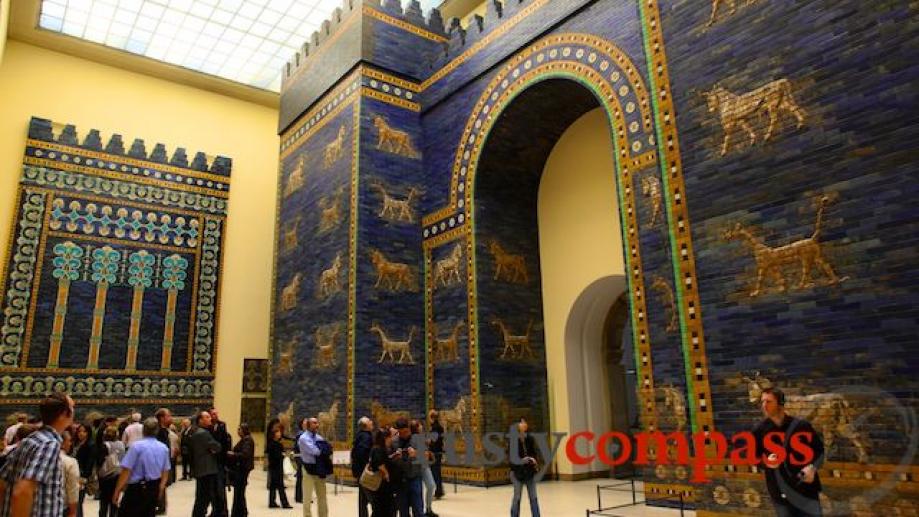 The Babylonian Ishtar Gate from the 6th century BC. Pergamon...