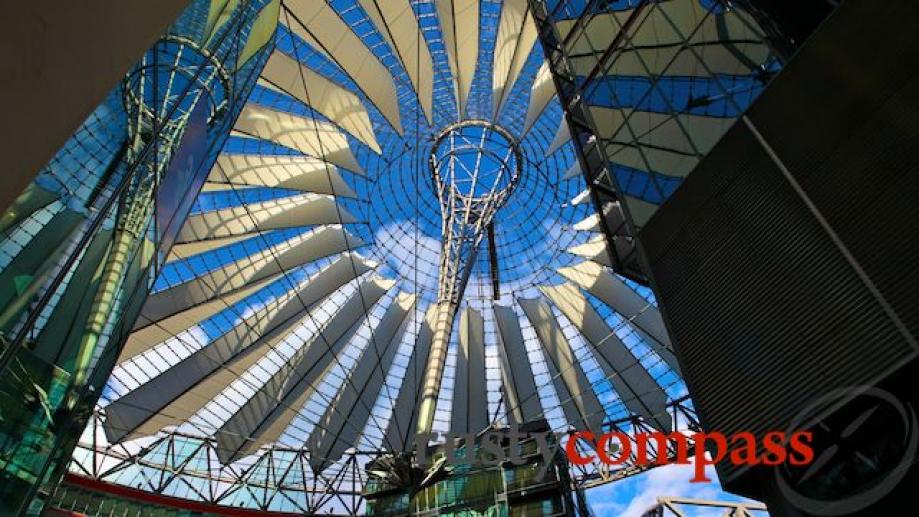 The Sony Centre's incredible roof - Potsdamer Platz. Architects Renzo...