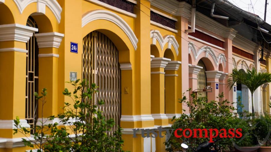 Colonial era buildings on the riverfront, Chau Doc