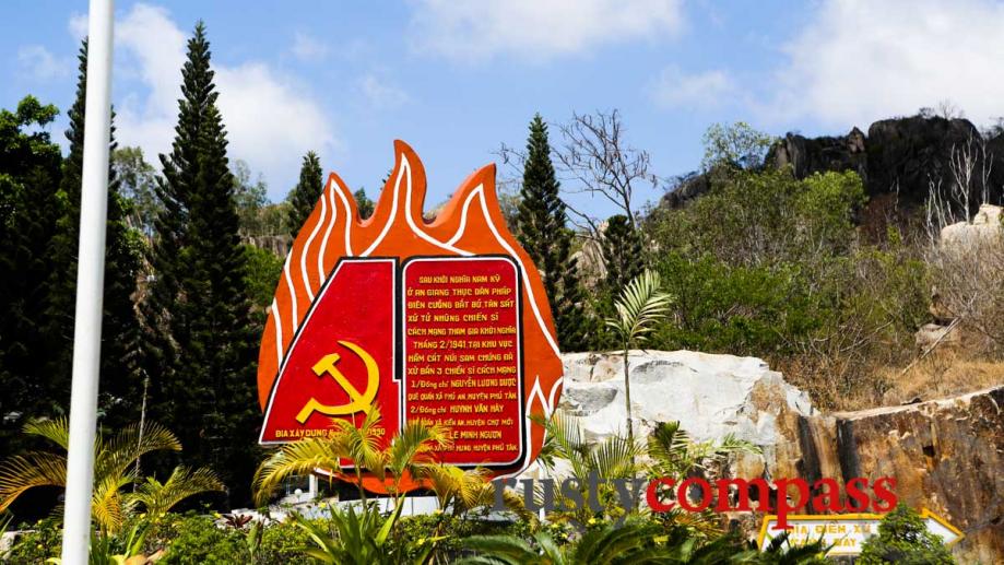 Memorial to communist fighters who perished fighting around Sam Mountain.