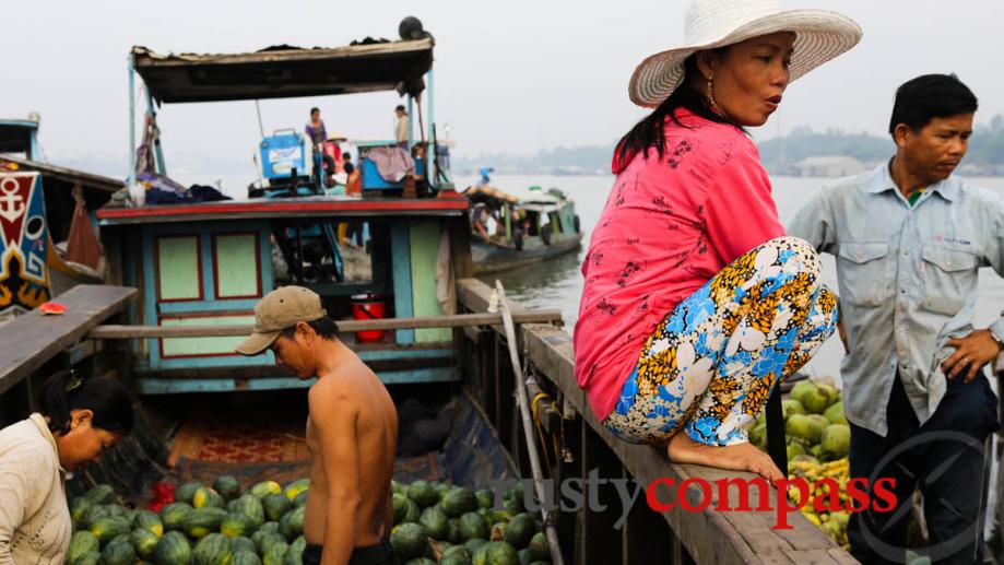 Chau Doc floating market.