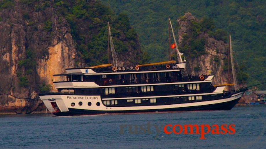 Paradise cruises use a similar style junk to Bhaya with...