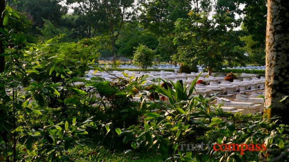 Viet Cong graveyard not far from the tunnels at Ben...