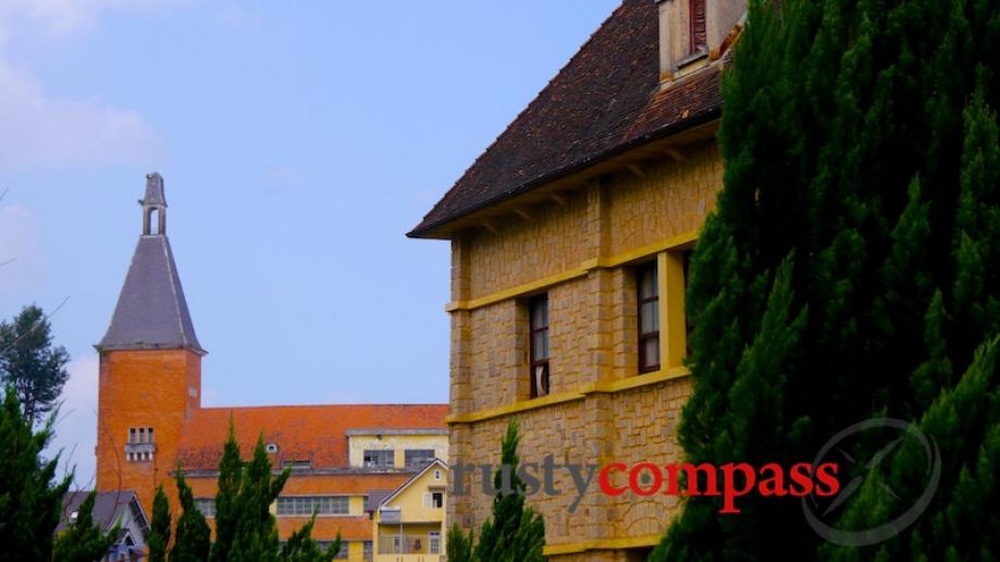 Two of Dalat's grandest buildings - both formally church structures.