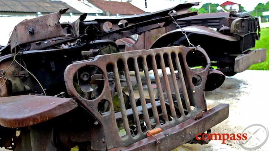 Jeep wreckage, Dien Bien Phu Museum.