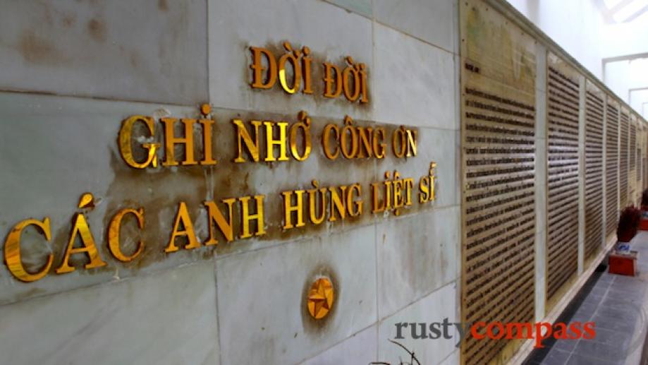 Viet Minh War Cemetery, Dien Bien Phu. The text reads "Every generation...