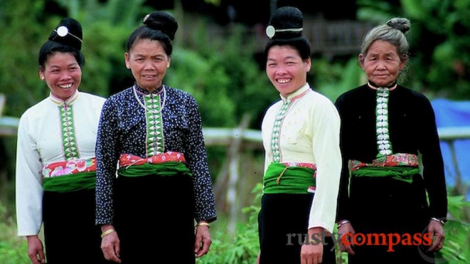 Thai women from a village nearby Giap's bunker.