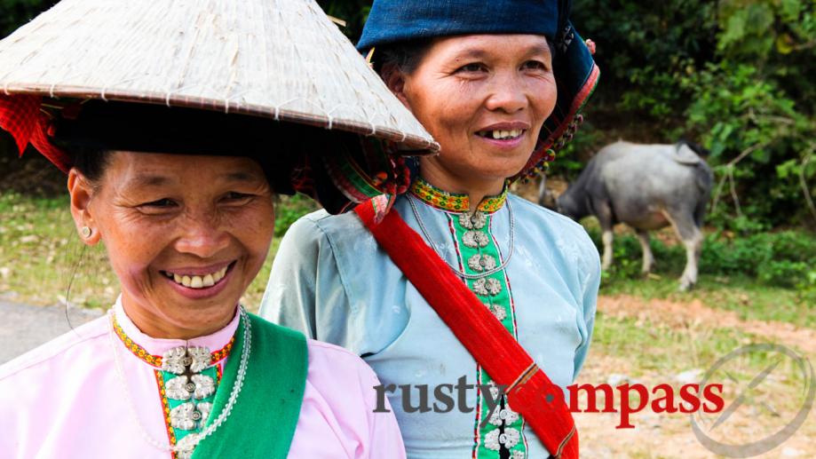 Thai minority women near Dien Bien Phu, 450kms west of...