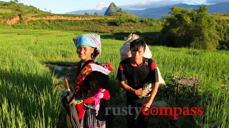 On the road from Dien Bien Phu to Sapa through...