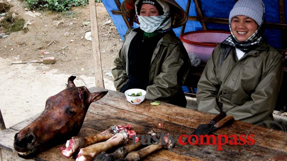 Horse meat for sale. Outside Bac Ha.