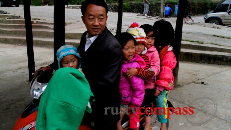 The family vehicle - Ha Giang style - with six aboard.