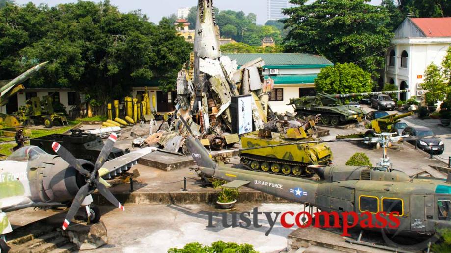 US military junk at the museum, including the wreckage of...