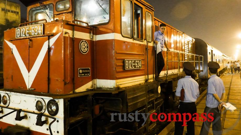 The overnight train north to the Chinese border carries locals...