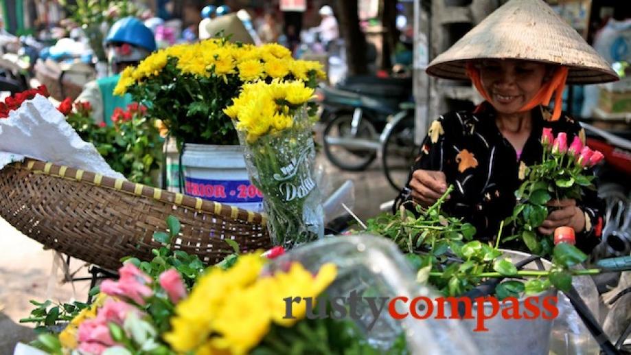 Flower ladies of the Old Quarter, Hanoi