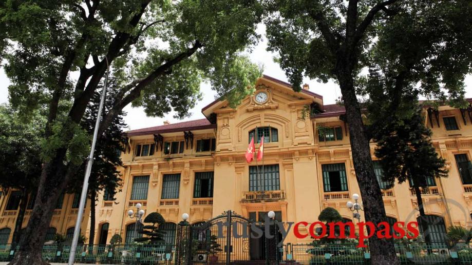 Headquarters of the Communist Party of Vietnam, overlooking Ba Dinh...