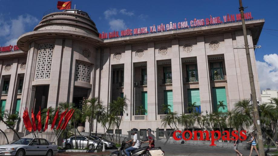 The imposing Bank of Indochina building (1930)  in the...